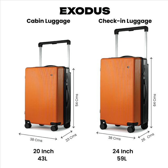 Exodus Luggage Cabin and Check-in Combo Set - (20"+24")