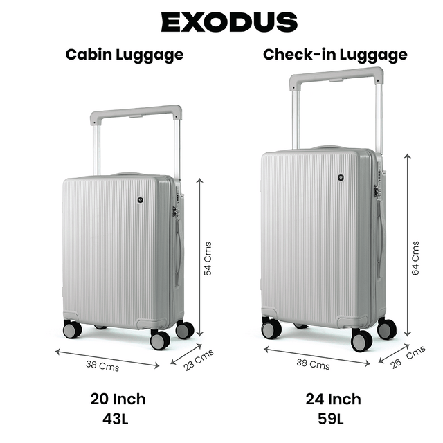 Exodus Luggage Cabin and Check-in Combo Set - (20"+24")
